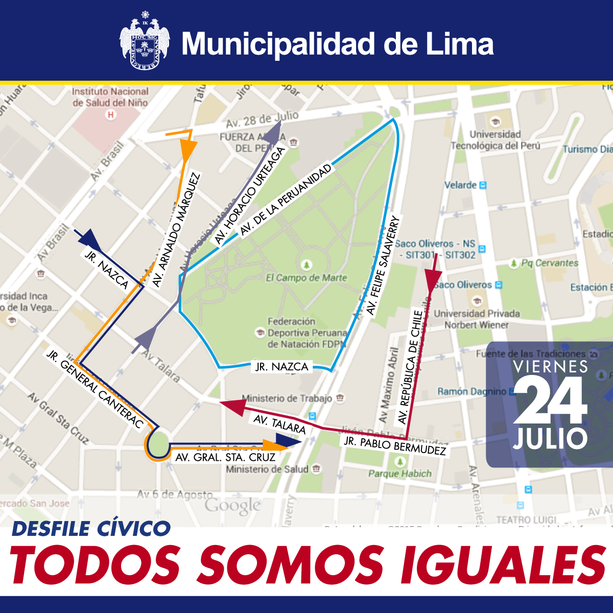 Post Conoce el plan de desvíos para hoy y mañana por desfile y